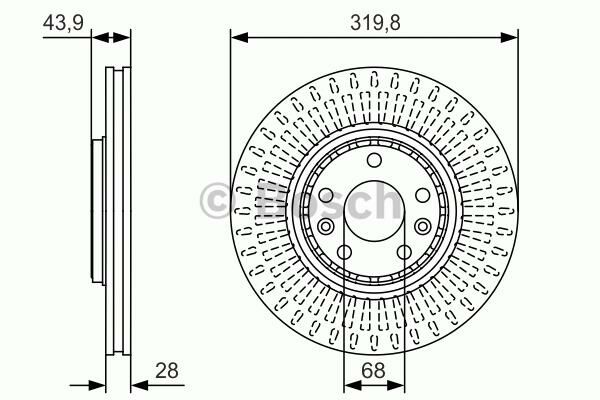 ÖN FREN AYNASI RENAULT GRAND SCENIC III 09 GRAND SCENIC IV 16 LAGUNA III 07 15 LATITUDE 11 MEGANE III 09 MEGANE IV 15 MEGANE E TECH 23 320x28x5 DELİK HAVA KANALLI-BOSCH 0986479552-402060003R-402061792R-402064155R