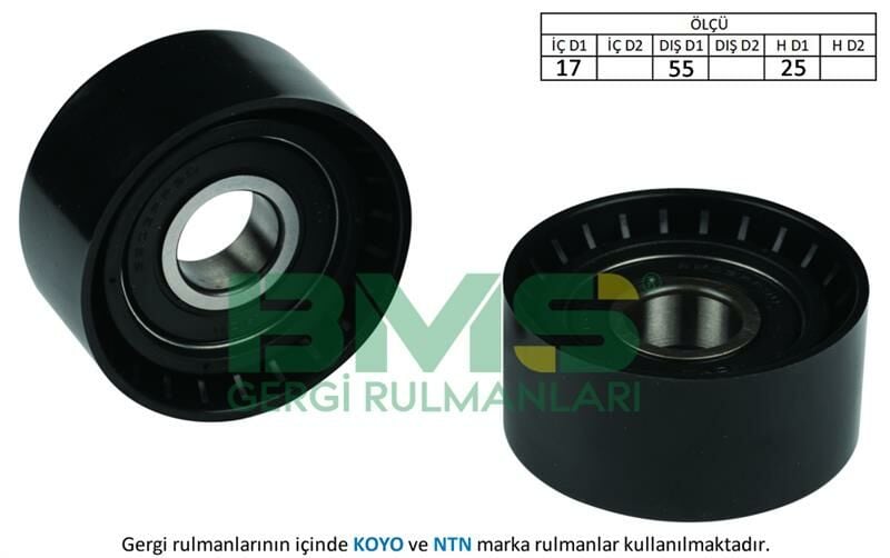 ALTERNATÖR GERGİ RULMANI P206 1.4HDI-407-PARTNER 1.6 HDI-C3 1.6 16V-C5 1.6HDI-BERLINGO 1.6-BMS 038-5751.89-1613840380-1214747-1329630