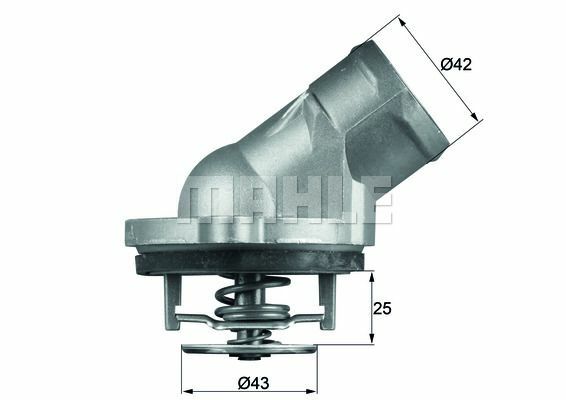 TERMOSTAT 87 C MERCEDES M112 W202 W203 CL203 W210 W211 W220-MAHLE TI45.87D-A1122030275