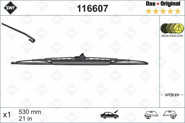 SİLECEK SWF 53cm x1 SPOİLERLİ GOLF III IV A3-A4-BMW 3-GOLF 3-PASSAT INCA IBIZA LEON AVENSIS-VALEO 116607-31276592-274381-274384