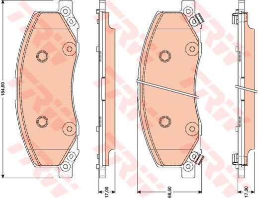 ÖN BALATA INSIGNIA 2.0T-2.8 V6 T-2.0 CDTI 08 13 SAAB 9.5 10 18 JANT-TRW GDB1781-1605202-13237752
