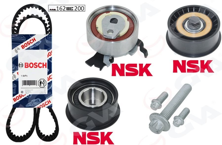 EKSANTRİK GERGİ KİTİ 162x200 ASTRA G-CORSA C-VECTRA C-MERIVA A-ZAFIRA A 1.4-1.6-1.8 16V Z16XE-Z14XE 95518060-1629094-1606306-95516735-GVA 59T9005-1606281-93183572-1606189-93174119