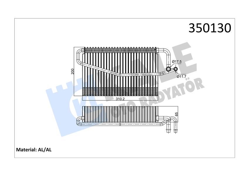 EVAPORATOR MERCEDES W203 CL203 S203 C209 A209 W463-KALE 350130-A2098300358