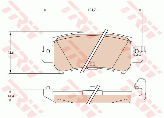 DİSK FREN BALATASI ARKA CX-5 2011-TRW GDB3539-K0Y12648Z