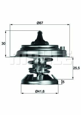TERMOSTAT 85 C MERCEDES OM601 OM602 OM603 OM605 OM611 OM612 W124 W201 W210 W460 W461 W463 B901 B904-MAHLE TX29.85D-A6012000015