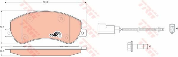 ON FREN BALATASI TRANSIT V348 06 14 A.CEKER 11 / VW AMAROK 2.0TDI 10 FİŞLİ-TRW GDB1724-6C112K021B9A-1371402-2H0698151