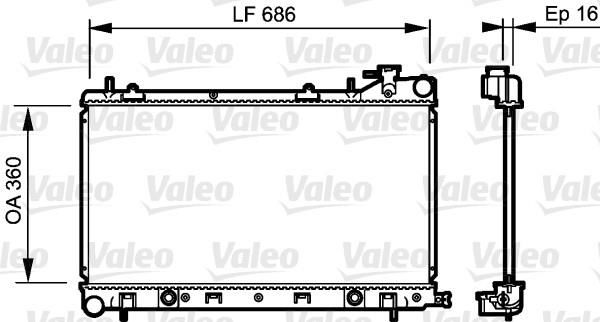 RADYATÖR SUBARU FORESTER 2.5 XT 2005 6.2008-VALEO 735209-45111SA031
