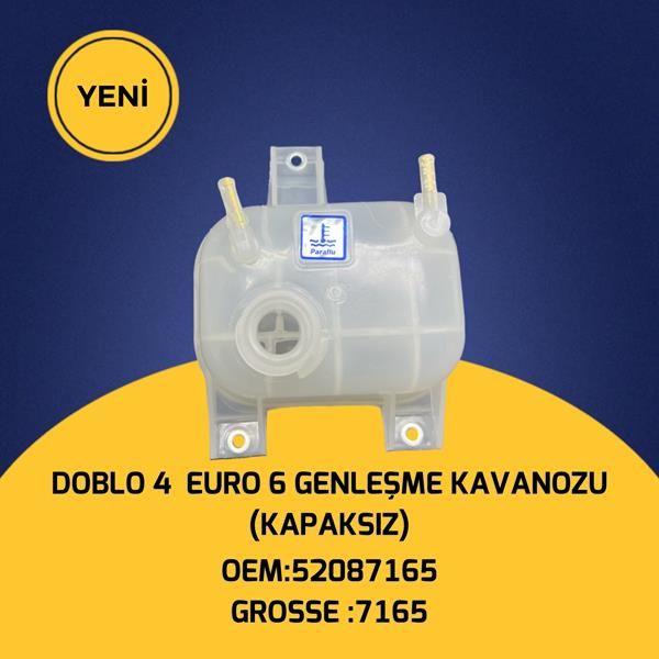 RADYATÖR EK SU DEPOSU GENLEŞME KAVANOZU KAPAKSIZ DOBLO IV 1.3 EURO 6-GROSSE 7165-52087165