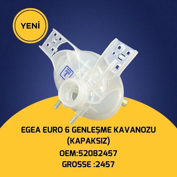 RADYATÖR EK SU DEPOSU GENLEŞME KAVANOZU KAPAKSIZ ÜSTDEN ÇİFT ÇIKIŞ EGEA 1.3 1.6Mjet EURO 6-GROSSE 2457-52082457