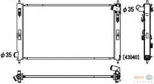 RADYATÖR DOBLO 1.4-1.3 DMTJ 10 COMBO 1.3 CDTİ 12 MEKANİK AC /- 620x400x16-MAHLE CR2003000S-51812209-51938013-1300328-95510450