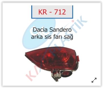 ARKA SİS FAR LAMBASI SAĞ SYMBOL-MGN 4-SANDERO JOY MODEL-KAYA KR712-265804720R