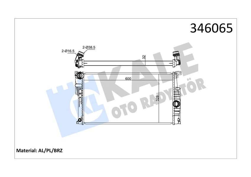 MOTOR SU RADYATORU BMW N47 N13 B47 F30 F20 F22 F32 F34 F36-KALE 346065-17117600516-17118672102