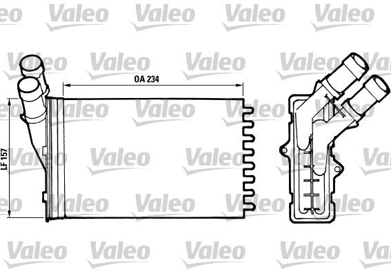 KALORİFER RADYATÖRÜ BERLINGO-PARTNER 96 XANTIA 95-98 XSARA 99-05 306 93-01 234x157-VALEO 812005-6448.78-96103384-6448.C8-96103388