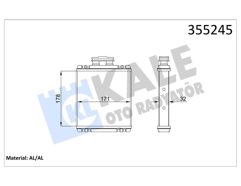 KALORİFER BRAZING A1-IBIIZA IV-IBIZA IV-TOLDEO IV-FABIA III-RAPID-POLO-KALE 355245-6C0819031