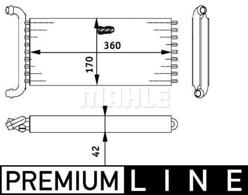 KALORIFER RADYATORU MERCEDES VITO W639 03-MAHLE AH113000P-A0038357501