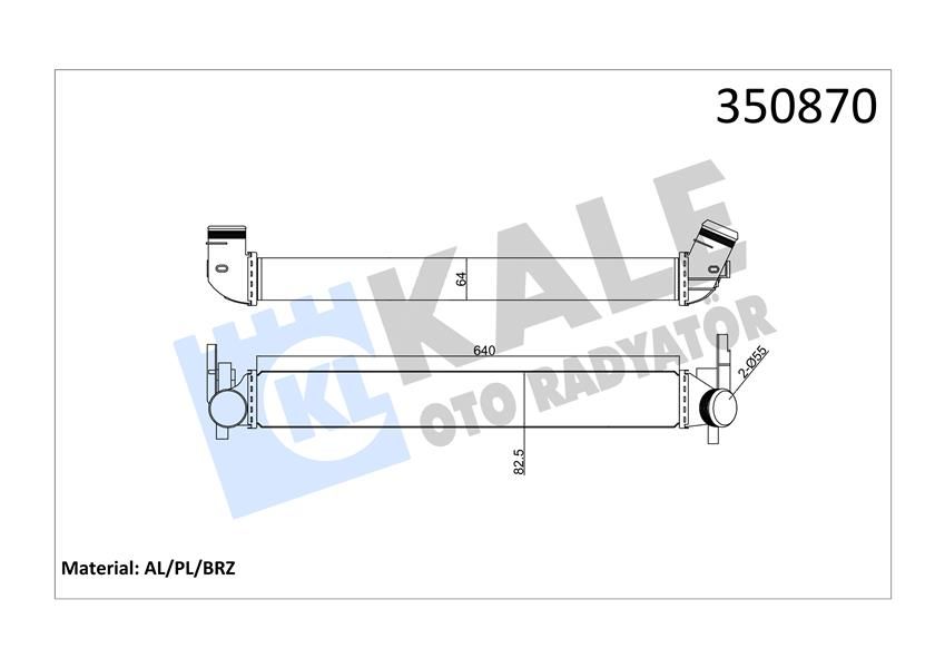 TURBO RADYATÖRÜ INTERCOOLER POLO 09 A1 11-15 IBIZA IV-FABIA II-KALE 350870-6R0145805-6R0145805B