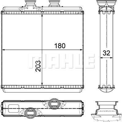KALORIFER RADYATORU MERCEDES W204 W212 C218 R231 C190 R197-MAHLE AH183000P-A2048300061