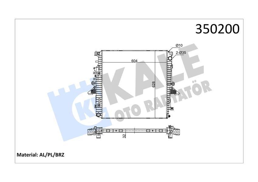 MOTOR SU RADYATORU 406PN DISCOVERY 3 L319 04 09 428PS RANGE ROVER SPORT I L320 06 10-KALE 350200-LR021777-PCC500040-PCC500213