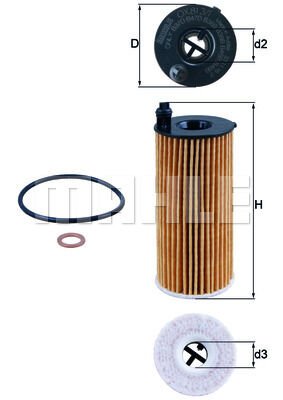 YAG FILTRESI BMW B37 B38 B46 B48 B47 F10 F20 F30 G20 G30 F32 F34 F36 G11 G01 G05 F25 F26 Z4-MAHLE OX813.2D-11428575211