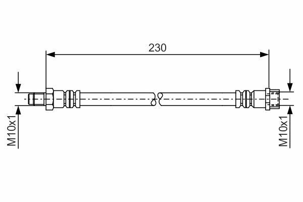 FREN HORTUMU ARKA MERCEDES W168 W169 W245 W414-BOSCH 1987476083-A1684280635