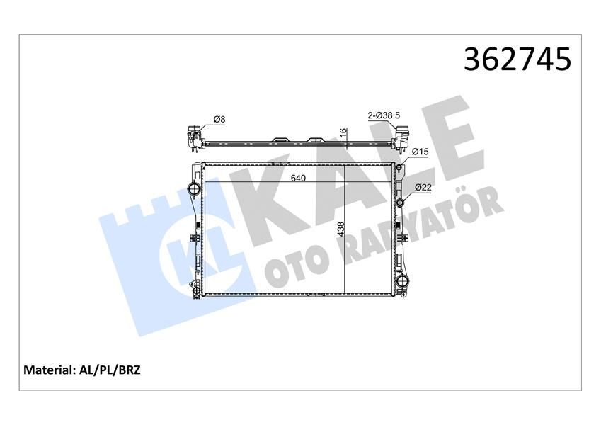 MOTOR SU RADYATORU MERCEDES W205 S205 C205 A205 W213 C238 A238-KALE 362745-A0995002203