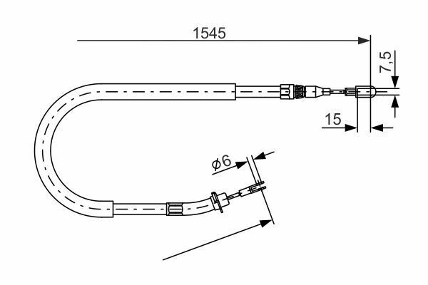 FREN HALATI ARKA MERCEDES SPRINTER B901 B904 96 06 1545mm/1360mm-BOSCH 1987477857-A9014202885