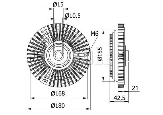 FAN TERMIGI MERCEDES SPRINTER 901 904 96 06-MAHLE CFC72000S-A0002003822