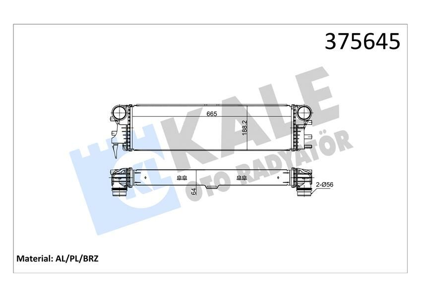 TURBOSARJ RADYATORU MERCEDES VITO W447 14-KALE 375645-A4475011301