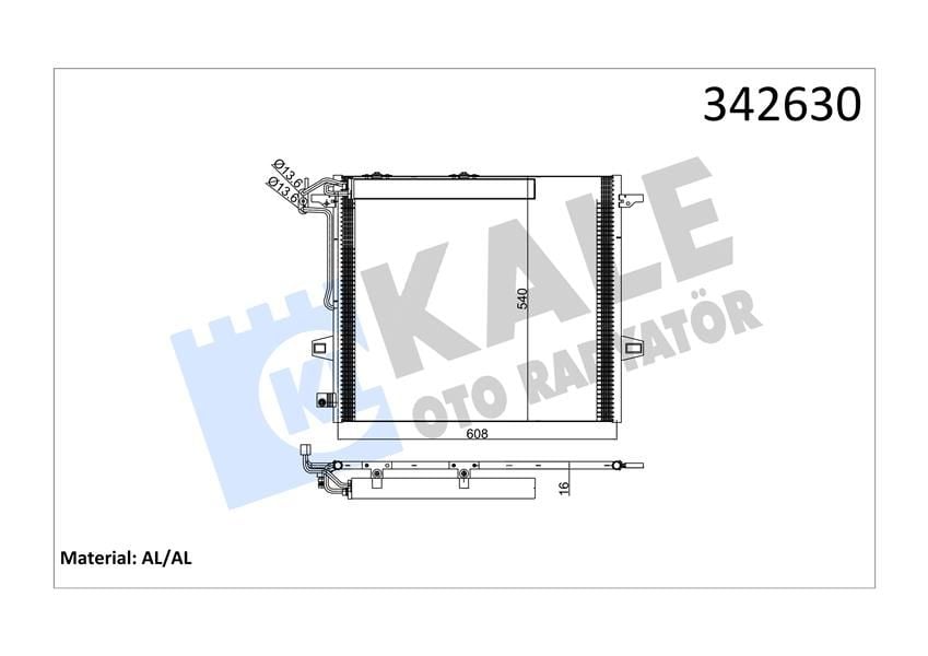 KLIMA RADYATORU MERCEDES X164 W164 W251-KALE 342630-A2515000054