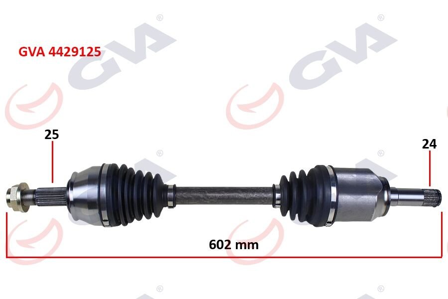 AKS KOMPLE SOL BIPPER-NEMO 1.3 HDI 10 FIORINO 1.3 MJTD Euro5 MOT. 13 İÇ AKS KAFALI 602mm-GVA 4429125-3272.ZH-1607440280-51934089
