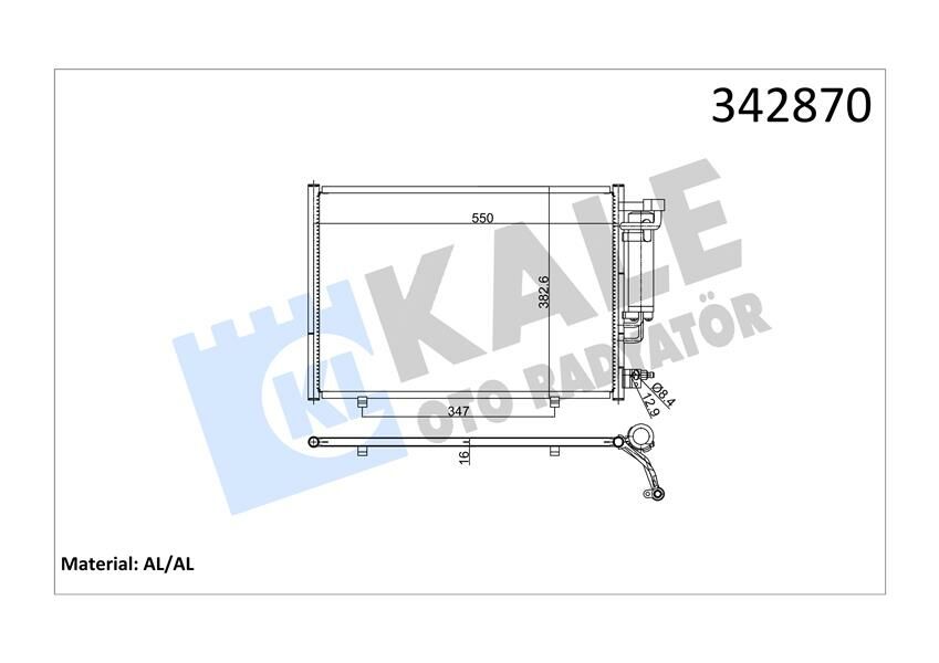KLIMA RADYATORU KONDANSER FIESTA VI EURO 5 1.4TDCI 08 14-KALE 342870-AP3119710BB-1756718
