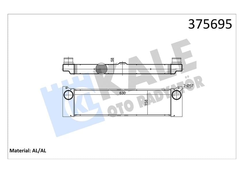 TURBOSARJ RADYATORU MERCEDES VITO W639 03-KALE 375695-A6395010801