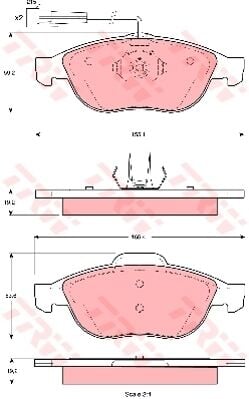 ÖN BALATA FİŞLİ ALFA ROMEO 156 1.6-1.8 97-00 2.0 16V T.S 00-02 2.5V6 97-03 2.4JTD 97-03-TRW GDB1337-71713144-9947935-71770957