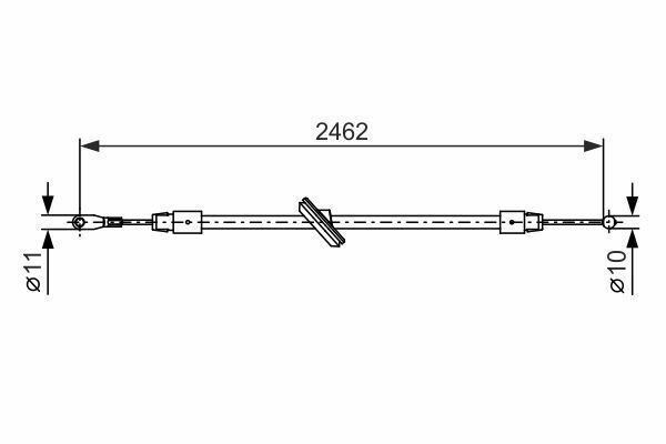 FREN HALATI ON MERCEDES SPRINTER B906 06 2462mm/306mm-BOSCH 1987482381-A9064205885