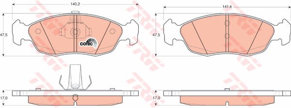 ÖN BALATA FİŞSİZ P306 93-01 XSARA 2.0 16V 97-05 P106-SAXO 1.4-1.6 GDB1322-TRW GDB1322-4253.16-4251.03-4251.22-4254.50