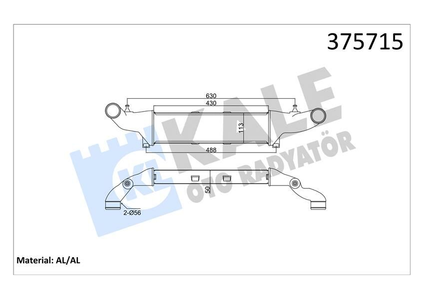 TURBOSARJ RADYATORU MERCEDES W202 S202 C208 A208-KALE 375715-A2025001100