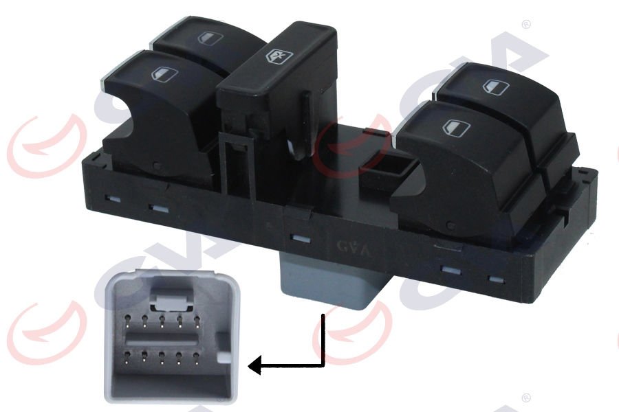 CAM AÇMA ANAHTARI DÖRTLÜ-NİKELAJLI POLO 2010-GVA 8075004-6R0959857E-6C0959857