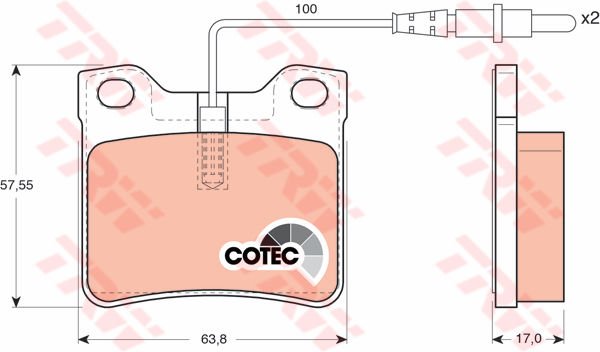 FREN BALATASI ARKA MERCEDES W638 B901 B902 . PEUGEOT 406 605-TRW GDB1289-A0034200020-4251.93