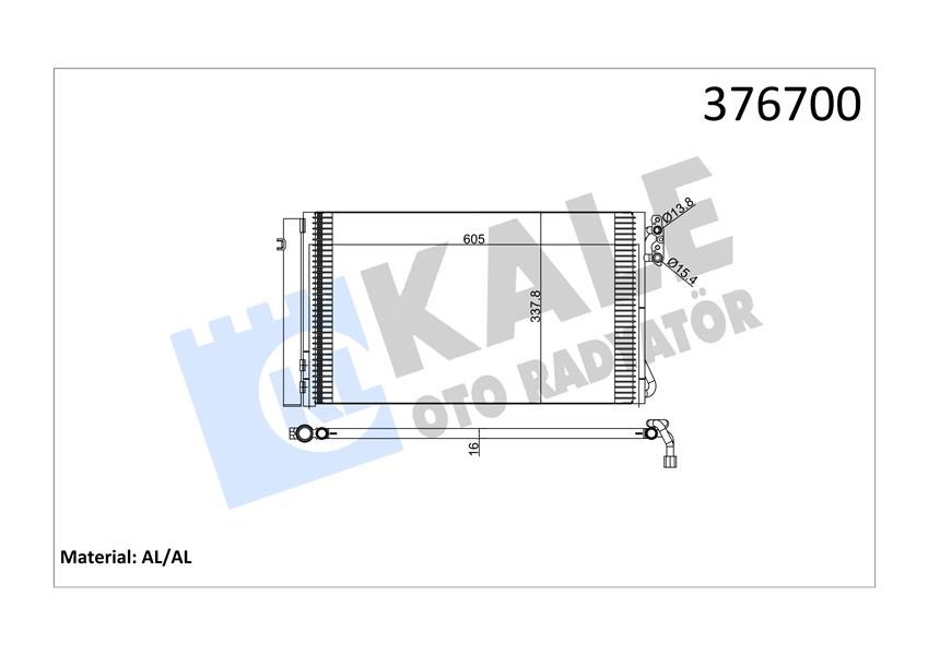 KLIMA RADYATORU BMW E81 E82 E87 E88 E90 E91 E92 E93 E84 Z4 E89 M47 N47 M57 N57 N54 N55-KALE 376700-64539229021