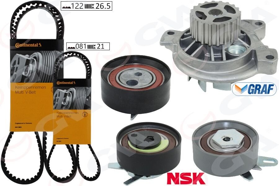DEVİRDAİMLİ TRİGER SETİ 122x26.5 -081x21 T4 2.5TDI - LT35 2.5TDI ACV-ANJ-AVR-GVA 59WPK7570-074198119-074198119H-074198119Q