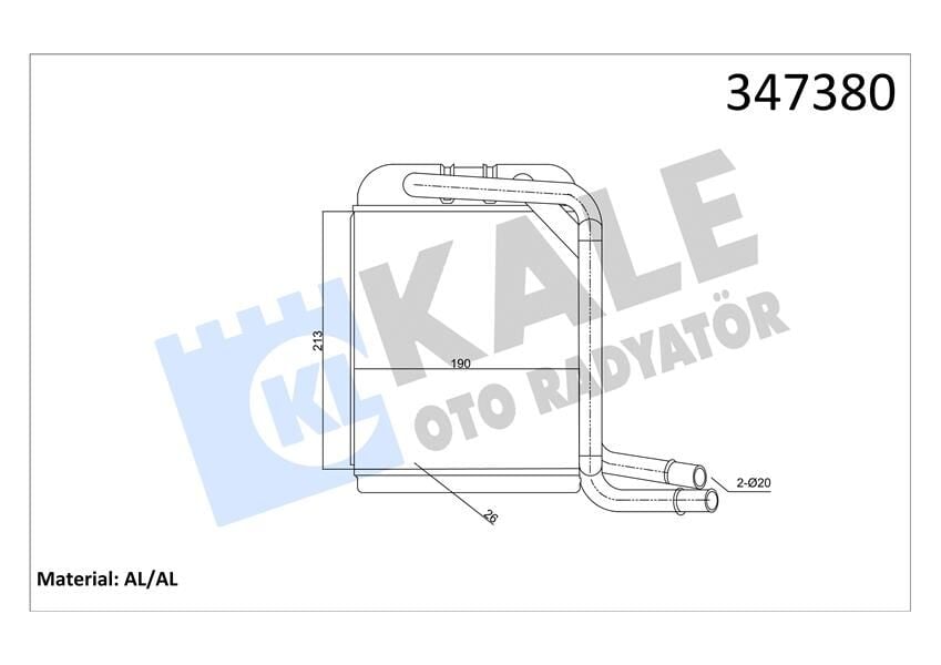 KALORİFER RADYATÖRÜ TRANPORTER T5-T6 03-KALE 347380-7H1819031-7H0819031