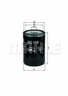 YAG FILTRESI MERCEDES M103 W201 W124 S124 W126 R129-MAHLE OC110-A1031840610
