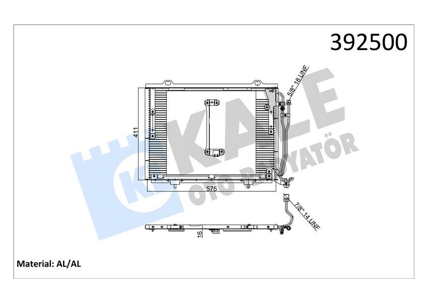 KLIMA RADYATORU MERCEDES W202 S202 W210-KALE 392500-A2028301070