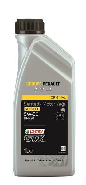 MOTOR YAGI 5W30 1LT KOLİ:12 ADET RENAULT RN720 ONAYLI B2B230 C4-CASTROL GTX5W30-1-5W30-93165554-7711943759