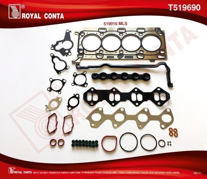ÜST TAKIM CONTA LGN II-III 150 HP -TRAFIC II 90/115 HP 2.0 DCI M9R MOTOR REINZ SUBAP LASTİKLİ-ROYAL T519690-7701478183-7701477450-4434188