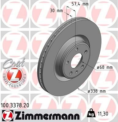 FREN DİSKİ ÖN A4 A5 A6 A7 Q5 2015- 0986479F25-ZIMMERMANN-80A615301F-8W0615301AB-8W0615301P