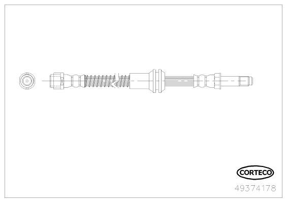 FREN HORTUMU ON MERCEDES C218 W212 S212-CORTECO 49374178-A2124200648