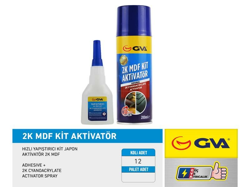 HIZLI YAPIŞTIRICI KİT JAPON AKTİVATÖR 2K MDF 200 ML-GVA