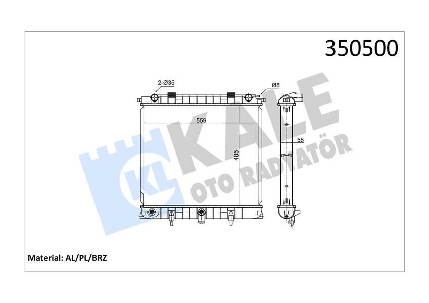 MOTOR SU RADYATORU 26 6T RANGE ROVER 2 P38A 2.5 D 94 02-KALE 350500-ESR2502-ESR2502-PCC108460