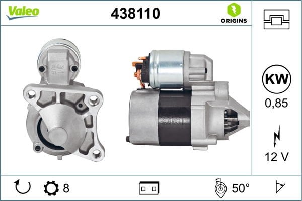 MARŞ MOTORU CLIO II 1.4 16V/KNG-MGN-LGN II 1.6 16V K4M/K7M-VALEO 438110-8200049826